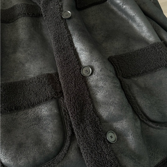 Hollister Co. LONG SHEARLING COAT - Classic coat - Picture 10 of 10